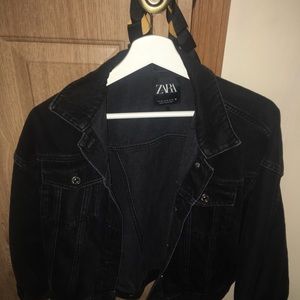 Zara black denim jacket